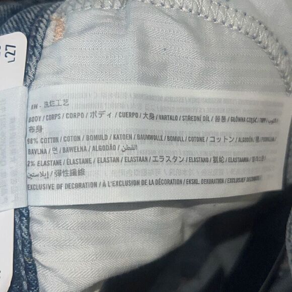 Hollister Curvy High-Rise Mom Jean Distressed Denim NEW Sz 25 1R - Picture 7 of 7